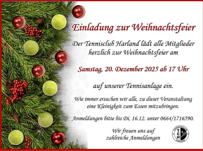 Weihnachtsfeier am 20. Dezember